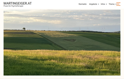 Screenshot der website martingeiger.at